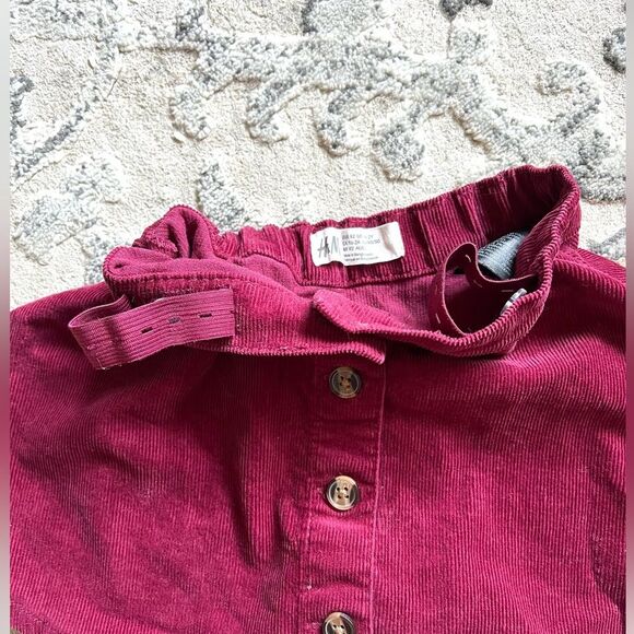 H&M Toddler Corduroy Button Up Skirt With Ajustable Waist Straps - Picture 4 of 4